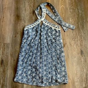 J.O.A. Los Angeles Eyelet Crochet Halter Mini Dress Size M